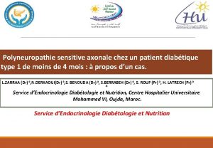 Polyneuropathie sensitive axonale chez un patient diabtique type