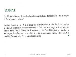 1 COCS 222 Discrete Structures 962021 2 COCS