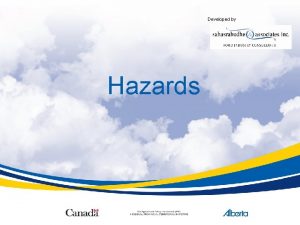 Developed by Hazards Agenda Hazards Allergens as a