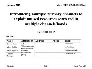 January 2018 doc IEEE 802 11 171699 r