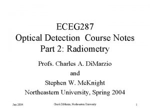 ECEG 287 Optical Detection Course Notes Part 2