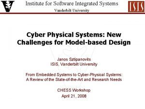 Institute for Software Integrated Systems Vanderbilt University Cyber