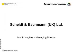 Parking and leisure centre systems Scheidt Bachmann UK