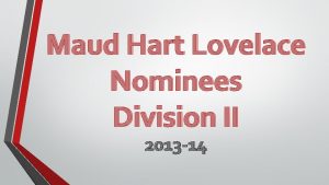 Maud Hart Lovelace Nominees Division II 2013 14