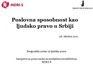 Poslovna sposobnost kao ljudsko pravo u Srbiji 28