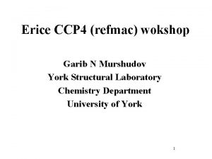 Erice CCP 4 refmac wokshop Garib N Murshudov