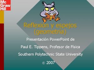 Reflexin y espejos geometra Presentacin Power Point de