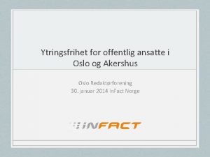 Ytringsfrihet for offentlig ansatte i Oslo og Akershus