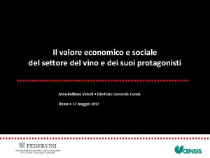 Il valore economico e sociale del settore del