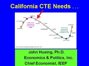 California CTE Needs John Husing Ph D Economics