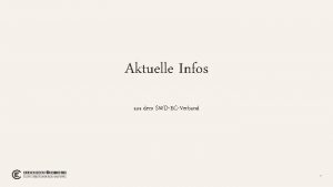 Aktuelle Infos aus dem SWDECVerband 1 Ju Mi