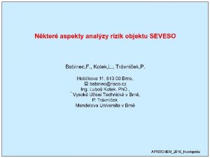 Nleitosti obsahu posouzen rizik zvan havrie rozsah posouzen