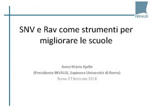 SNV e Rav come strumenti per migliorare le