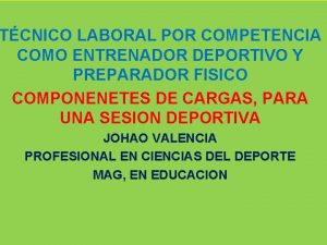 TCNICO LABORAL POR COMPETENCIA COMO ENTRENADOR DEPORTIVO Y