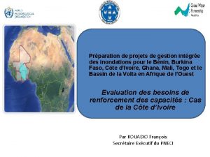 Prparation de projets de gestion intgre des inondations