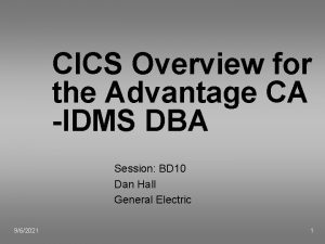 CICS Overview for the Advantage CA IDMS DBA