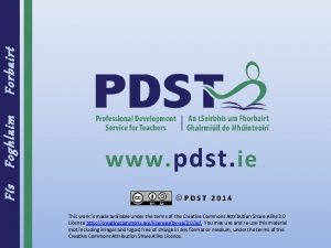 Forbairt Foghlaim Fs www pdst ie PDST 2014