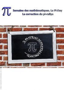 PiRallye Groupe de rflexion mathmatiques cycle 3 Acadmie