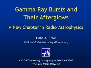 Gamma Ray Bursts and Their Afterglows A New
