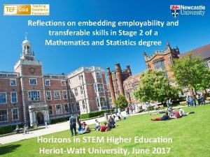 Reflections on embedding employability and transferable skills in