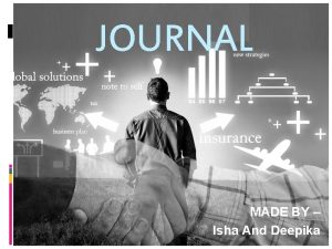 JOURNAL MADE BY Isha And Deepika Introduction JOURNAL