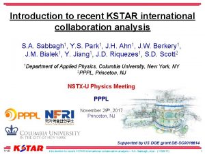 Introduction to recent KSTAR international collaboration analysis S