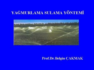 YAMURLAMA SULAMA YNTEM Prof Dr Belgin AKMAK YAMURLAMA