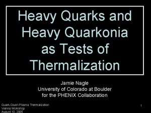 Heavy Quarks and Heavy Quarkonia as Tests of