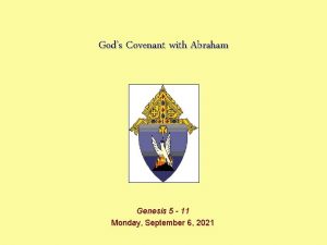 Gods Covenant with Abraham Genesis 5 11 Monday