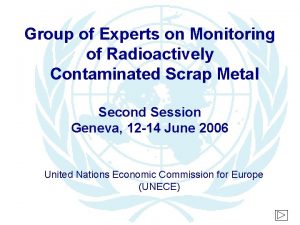 Group of Experts on Monitoring of Radioactively Contaminated