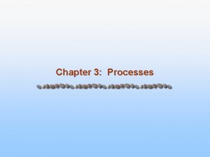 Chapter 3 Processes Chapter 3 Processes n Process