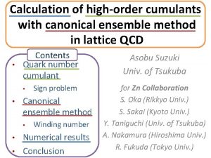 Calculation of highorder cumulants with canonical ensemble method