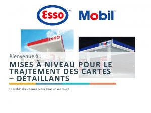 Bienvenue MISES NIVEAU POUR LE TRAITEMENT DES CARTES