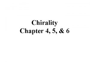 Chirality Chapter 4 5 6 Isomers Same Molecular