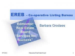 EREB Cooperative Listing Bureau Edmonton Real Estate Board