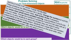 Problem Solving INST RUC Thes Surfaces TIONon Threedimensional