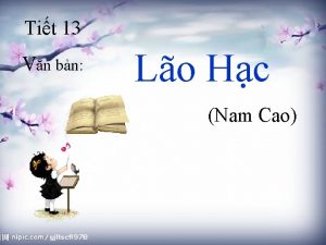 Tit 13 Vn bn Lo Hc Nam Cao
