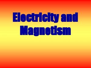 Electricity and Magnetism What is magnetism Magnetism is