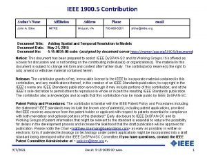 IEEE 1900 5 Contribution Authors Name John A