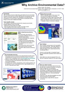 Why Archive Environmental Data Graham Parton Ben Seears