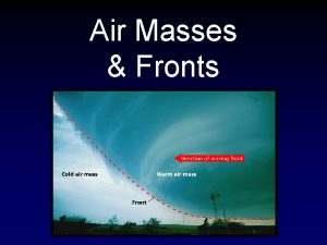 Air masses & frontswhat is an air mass?