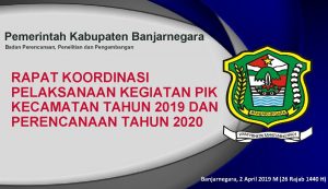 Pemerintah Kabupaten Banjarnegara Badan Perencanaan Penelitian dan Pengembangan