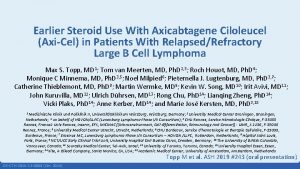 Earlier Steroid Use With Axicabtagene Ciloleucel AxiCel in