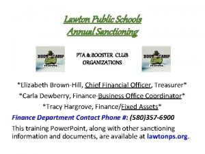 Lawton Public Schools Annual Sanctioning PTA BOOSTER CLUB