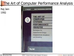 The Art of Computer Performance Analysis Raj Jain