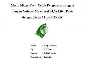 Mesin Mixer Pasir Cetak Pengecoran Logam dengan Volume