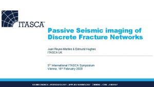 Passive Seismic imaging of Discrete Fracture Networks Juan