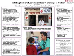 MultiDrug Resistant Tuberculosis in Ladakh Challenges to Treatment