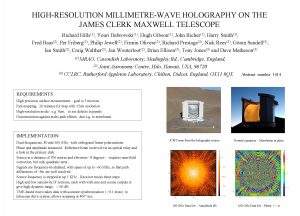 HIGHRESOLUTION MILLIMETREWAVE HOLOGRAPHY ON THE JAMES CLERK MAXWELL