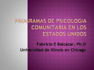 Fabricio E Balczar Ph D Universidad de Illinois